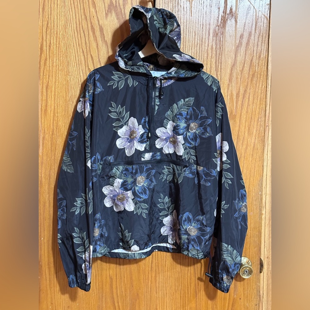 Thread‎ + Supply windbreaker floral sz large pullover jacket